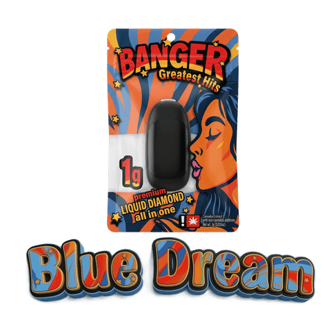 BANGER | PREMIUM LIQUID DIAMONDS CARTRIDGE | BLUE DREAM | SATIVA | 1 GRAM | DISPOSABLE