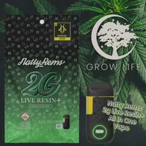 Natty Rems Live Resin+ AIO Vape Lemon Tree Punch 2g (REC)