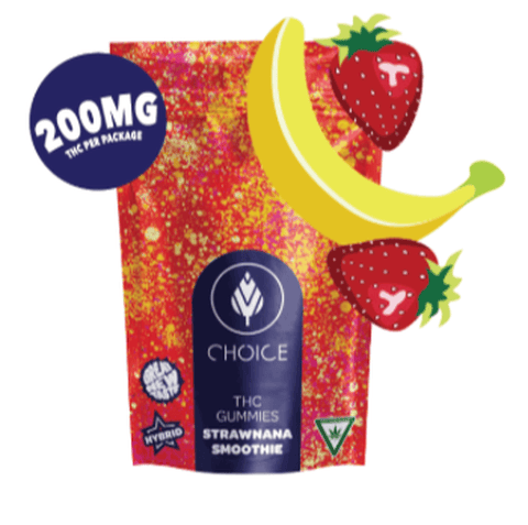 Choice Strawnana Smoothie Hybrid Gummies 200mg