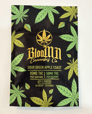 BlooMN Gummies Sour Green Apple Coast