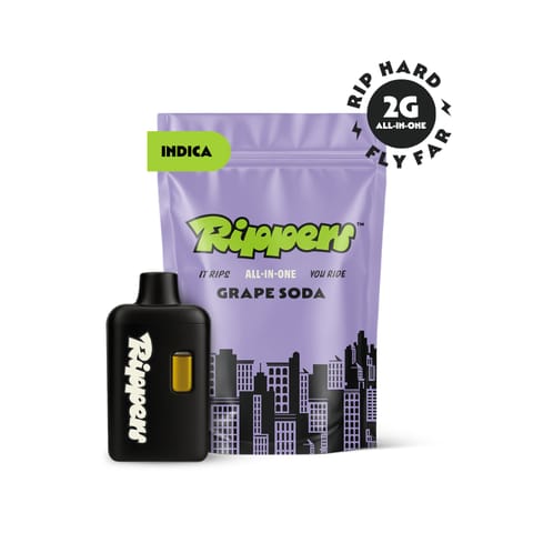 Rippers - Grape Soda Indica AIO Vape Pen - 2g