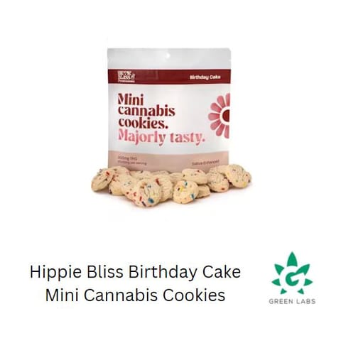 (REC) Hippie Bliss Provisions 200mg Mini cannabis cookies - Birthday Cake (Sativa)