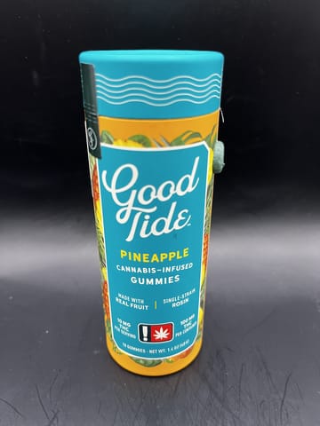 Good Tide | 100mg | Pineapple (Sativa) Rosin Gummies | 10pk