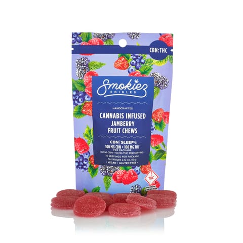 Smokiez Blended Fruit Chews | Jamberry CBN 1:1 100mg Rec