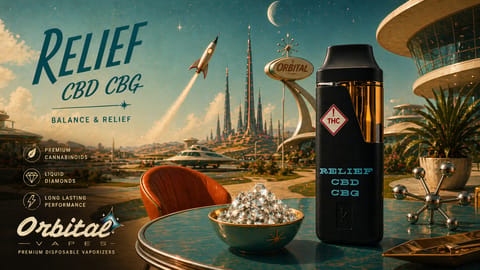 Orbital Liquid Diamond AIO Relief w/ CBD and CBG 1g (REC)