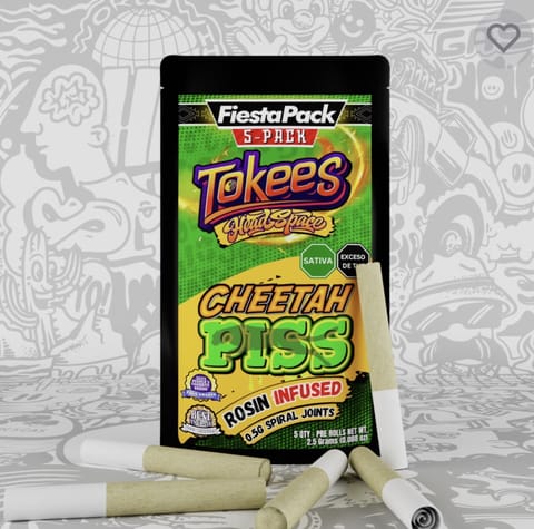 Tokees - 5 Pack - Cheetah Piss (S)