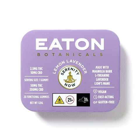 Eaton Botanicals | Serenity Now Lemon Lavender 1:4 THC:CBD | Edibles | 50mg 20-pack