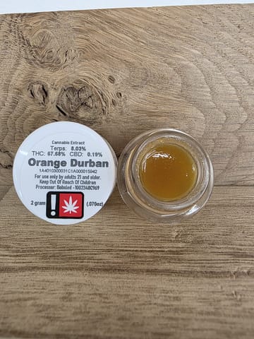 Bobsled | Orange Durban Cured Resin | 2g