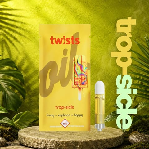 Tropsicle 1g Oil Twists Distillate Vape Cartridge by Oil by Craft | Golden Rookie
