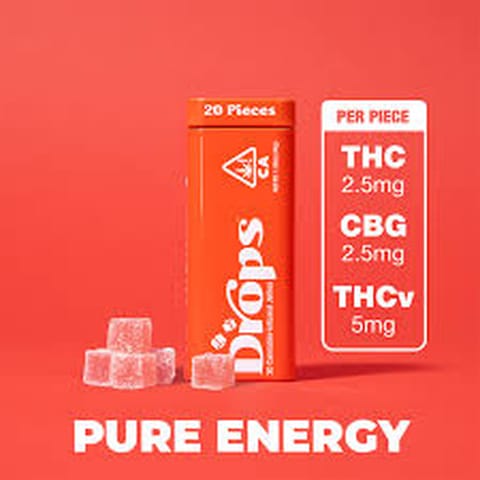 20pc. Strawberry 100mg 1:1:2 THC:CBG:THC-V (Drops)