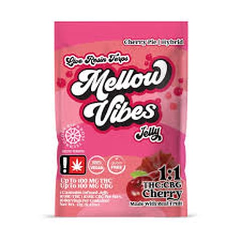 Cherry Cherry Pie CBG THC 1:1 100MG Jelly (Mellow Vibes)