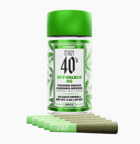 Stiiizy | 40s Skywalker OG | Infused Prerolls | Indica | 2.5g | 5pk