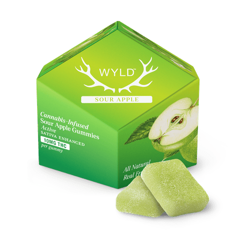 SOUR APPLE - WYLD GUMMIES (S) 100MG