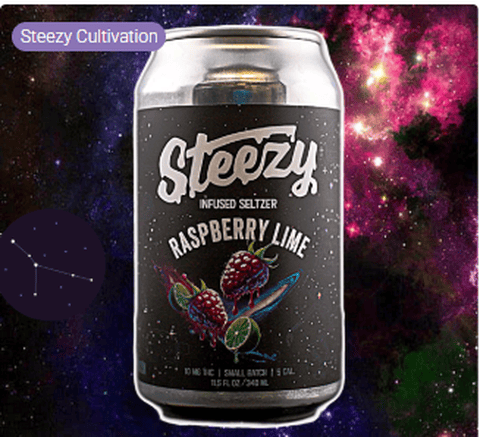 Steezy Raspberry Lime Seltzer 10mgTHC