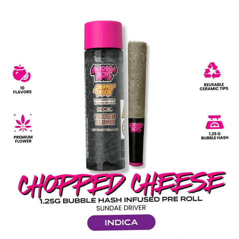 Bodega Boyz - Sunday Driver - Chopped Cheese Bubble Hash Indica Pre-roll - 1.25g