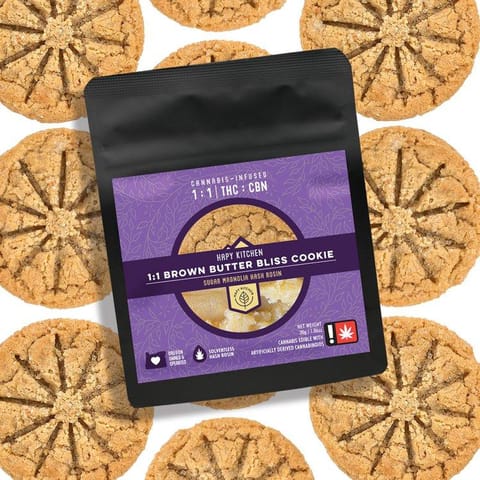 Brown Butter Bliss Cookie 1:1 THC CBN (Happy Kitchen)
