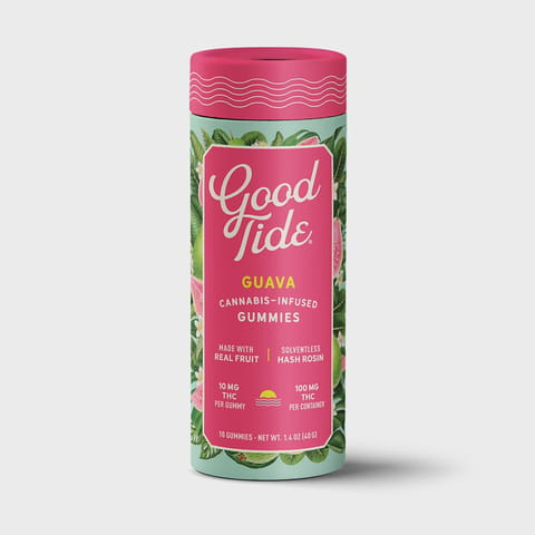 KB - GOOD TIDE - SOLVENTLESS GUMMY - GUAVA - 100MG