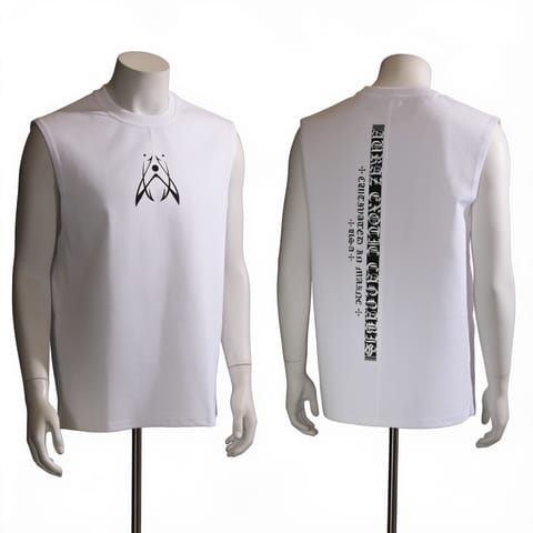 White Sleeveless - | Large