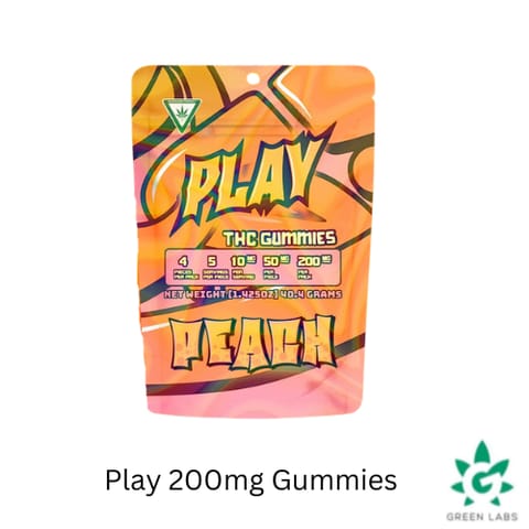 (REC) Play 200mg Gummies - Peach