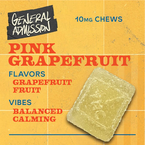Pink Grapefruit 100mg 10pk - Distillate Chews