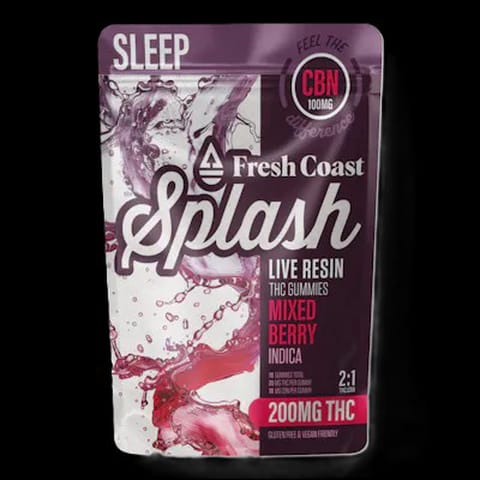 Splash-200mg THC:100mg CBN-FCE-Indica Mixed Berry