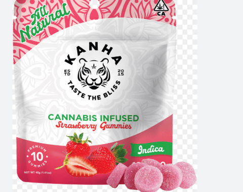 Kanha | Strawberry | Gummies | Indica | 100mg | 10pk