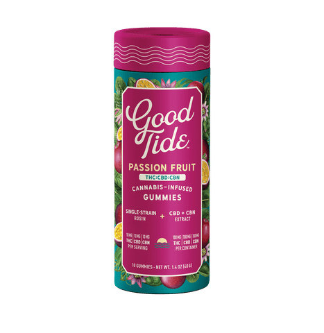 Good Tide | 100mg Rosin Gummies | PassionFruit | THC:CBD:CBN