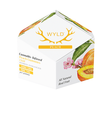 Wyld | Gummies | Peach | Hybrid 50mg THC 100mg