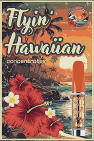 Flyin' Hawaiian 1g Vape Cartridge -Baja Splash