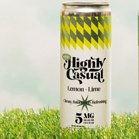 Lemon Lime 5 THC : 5 CBD High Five Seltzer