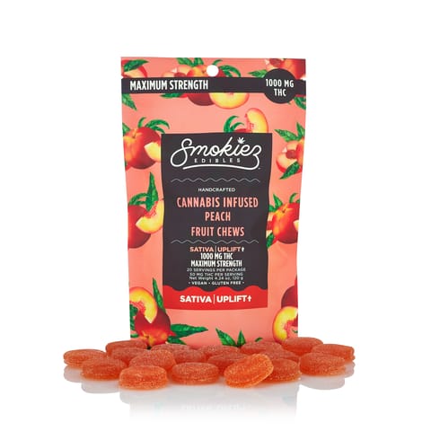 Smokiez Fruit Chews | Sour Peach Sativa 1000mg Med