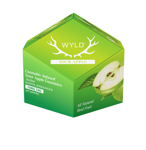 Wyld | Gummies | Sour Apple | Sativa 100mg THC