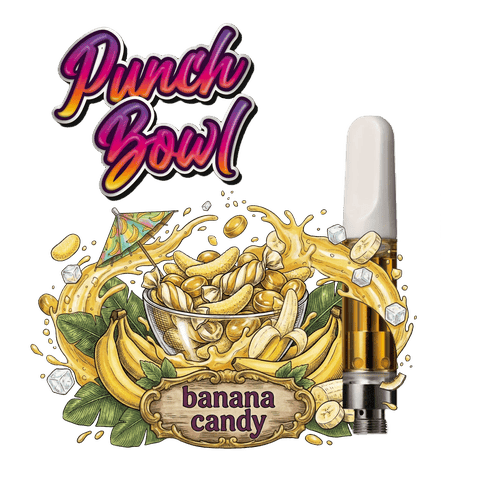 PUNCH BOWL | FLAVORED CARTRIDGE | BANANA CANDY | HYBRID | 1 GRAM | 510 THREAD