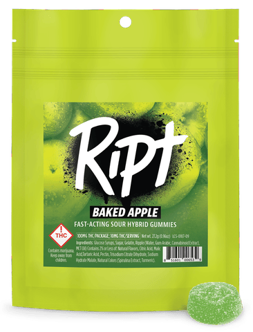 Ript | 100mg Gummies | Baked Apple | H