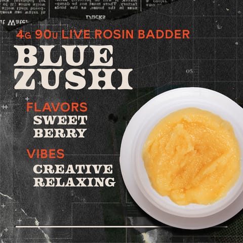 Blue Zushi Badder 4g Live Rosin Concentrate