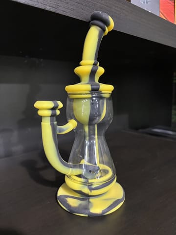 Black and Yellow Silicone Bong