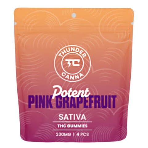 Pink Grapefruit 200mg Gummies | Thunder Canna
