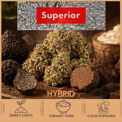 Truffle Runtz Deli Cannabis Flower by Superior | Golden Rookie