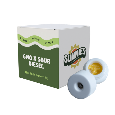 SunMed | Live Resin Batter | - GMO x Sour Diesel | 1g