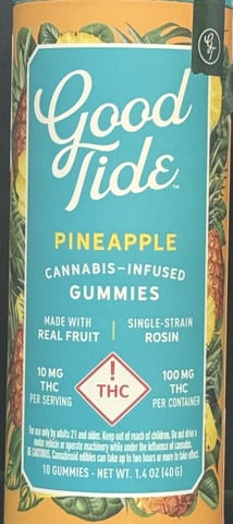 Good Tide | Pineapple Sativa | Gummies | 100mg | 10ct