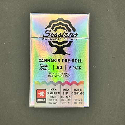 Sessions | Forbidden Fruit x Pina Colada x Gelonade | 6PK | Pre-Rolls