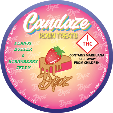 Candaze | Penut Butter & Strawberry Jelly | Indica | Rosin Dipz | 100MG
