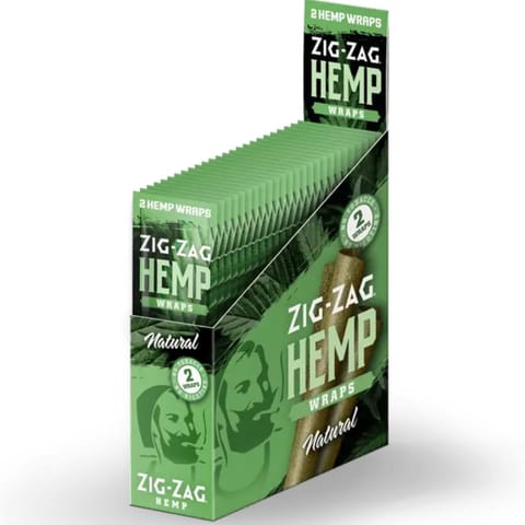 Zig Zag 25ct Hemp wraps Natural 2pk
