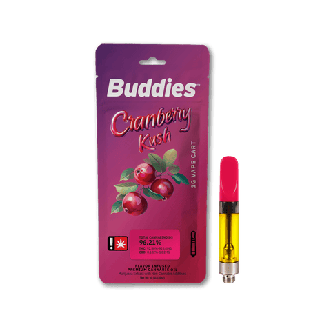 Buddies | Cranberry Kush | 1G | Flavored Distillate | Cartridge
