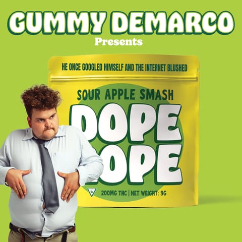 Gummy Demarco Sour Apple Smash Dope Rope Gummies 200mg