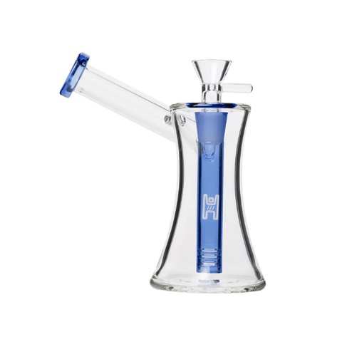 Hourglass Sidecar Bubbler | Blue