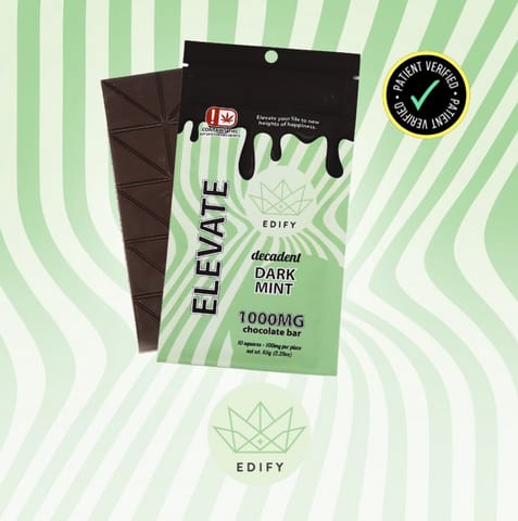 Edify | 1000mg THC | Dark Chocolate Mint Bar