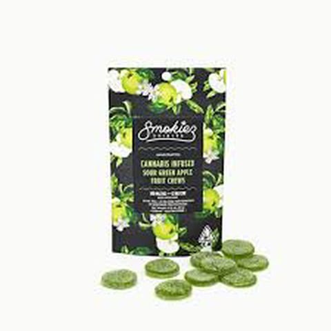 Smokiez - Sour Green Apple 1:1 Fruit Chews 100mg:100mg
