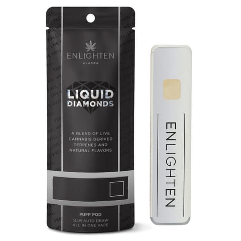 Enlighten Extracts | Miami Mint Liquid Diamonds | Vape Disposable Puff Pod | .5g