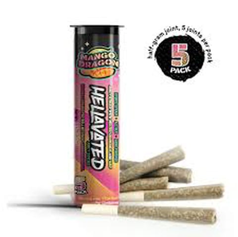 Juicy Stickz Mango Dragon 5pk Infused Preroll (Hellavated)